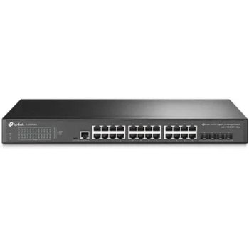 Коммутатор TP-Link SG3428X управляемый JetStream уровня 2+ с 24 гигабитными портами RJ45 и 4 портами SFP+