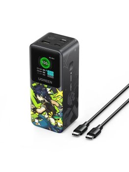 Портативный аккумулятор Ugreen Genshin Impact 20000 mah , черный, быстрая зарядка блока питания, 35524GI