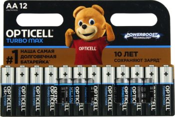 Батарейка OPTICELL TURBO MAX <250517> (LR6) Size AA, 1.5V, щелочной (alkaline) <уп. 12 шт>