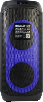 Мобильная аудиосистема SVEN PS-1050 Black (200W, Bluetooth, FM, USB, NFC, microSD, ПДУ)