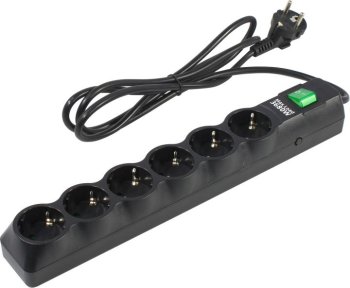 Сетевой фильтр SVEN SF-06E-16 Black <1.8м> (6 розеток)