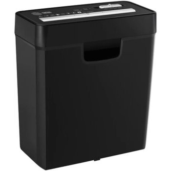 Уничтожитель бумаги Cactus CS-SH-P2 черный (секр.Р-2) ленты 6лист. 10лтр. скобы пл.карты