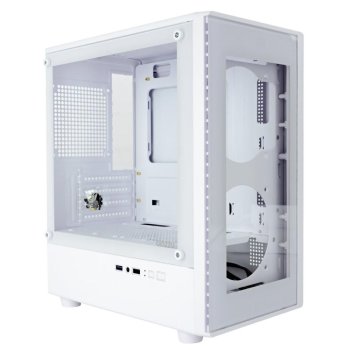 Корпус Ginzzu CL412 mATX закаленное стекло боковая и передняя панели