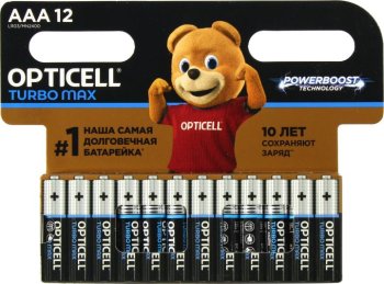 Батарейка OPTICELL TURBO MAX <250524> (LR03) Size AAA, 1.5V, щелочной (alkaline) <уп. 12 шт>