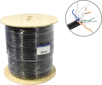 Кабель FTP 4 пары кат.6 <катушка 305м> 5bites <FS6570-305APE-M>для внешней прокладки, с тросом