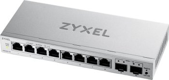 Коммутатор ZYXEL Web-managed Gigabit Zyxel GS1200-10v3, 8xRJ-45: 1G, 2xSFP, desktop, fanless