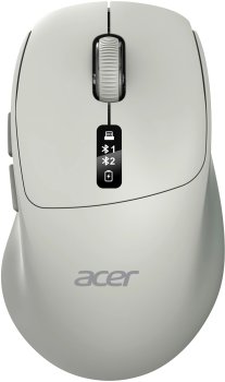 Мышь беспроводная Acer OMR503 светло-серый оптическая 3200dpi silent BT/Radio USB 4but (ZL.MCE11.01C)