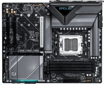 Материнская плата Gigabyte X870E EAGLE X WF7 Socket AM5 AMD X870E 4xDDR5 ATX AC`97 8ch(7.1) 5Gigabit RAID+HDMI