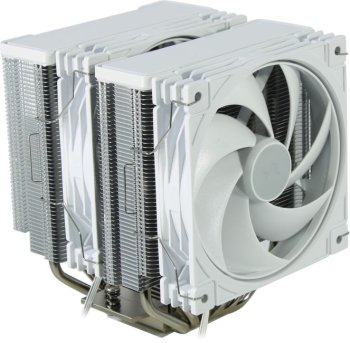 Вентилятор для процессора DEEPCOOL AG620 G2 WH LGA1954/1851/1700/AM5/AM4 (9шт/кор, TDP 270W, PWM, DUAL Black Fan 120mm, 6 тепл. трубок, белый) RET