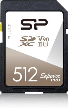 Карта памяти SDXC 512GB Silicon Power SP512GBSDXJA2V10 Superior Pro V90 w/o adapter