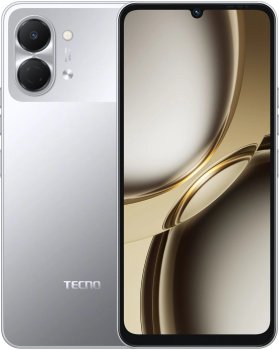 Смартфон Tecno Spark Go 3 128Gb 4Gb серый моноблок 3G 4G 2Sim 6.75" 720x1600 Android 15 13Mpix 802.11 a/b/g/n/ac NFC GPS GSM900/1800 Protect microSD m
