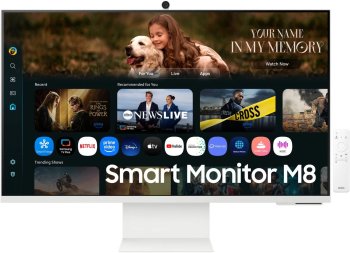 Монитор Samsung 32" S32FM801UMXUE белый VA LED 16:9 HDMI M/M Cam матовая HAS 3000:1 400cd 178гр/178гр 3840x2160 60Hz 4K USB 7кг