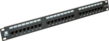 Патч-панель Lanmaster LAN-PPI24U6 19" 1U 24xRJ45 кат.6 UTP