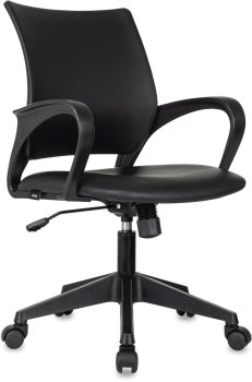 Кресло Бюрократ CH-695N черный экокожа крестов. пластик