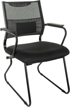 Кресло Бюрократ CH Balance-Av черный Elastic-102 TW-11 сетка/ткань полозья металл черный