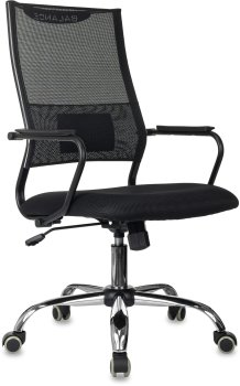 Кресло руководителя Бюрократ CH Balance SL черный Elastic-102 сетка/ткань крестов. металл хром