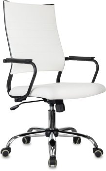 Кресло руководителя Бюрократ CH BALANCE SL Line белый экокожа крестов. металл хром