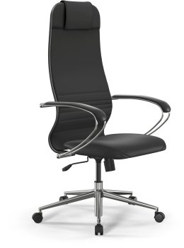 Кресло руководителя Метта ErgoLife Set 17 черный сиденье черный экокожа с подголов. крестов. сталь хром