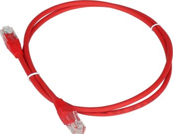 Кабель UTP Lanmaster TWT-45-45-0.15-RD RJ-45 вил.-вилка RJ-45 кат.5E 0.15м красный ПВХ (уп.:1шт)