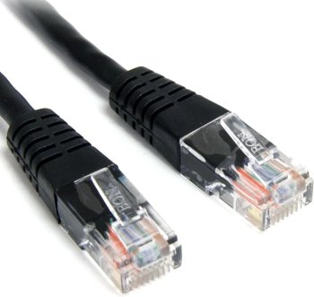 Кабель UTP Lanmaster TWT-45-45-0.15-BK RJ-45 вил.-вилка RJ-45 кат.5E 0.15м черный ПВХ (уп.:1шт)