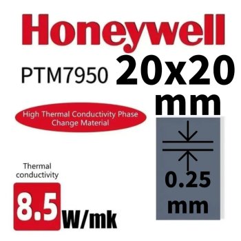 Термопрокладка с фазовым переходом Honeywell PTM-7950 20х20х0,25 мм 5 шт