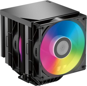 Вентилятор для процессора PCCooler RT720 TC ARGB BK (270W, 4-pin PWM, 157.5mm, Al/Cu, 7x6mm, ARGB, 2x120mm, 73.32CFM, 34.9dBA, 2200RPM, S: 1851/1700/1