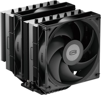 Вентилятор для процессора PCCooler RT720 TC BK (270W, 4-pin PWM, 157.5mm, Al/Cu, 7x6mm, 2x120mm, 73.32CFM, 34.9dBA, 2200RPM, S: 1851/1700/1200/115X, A