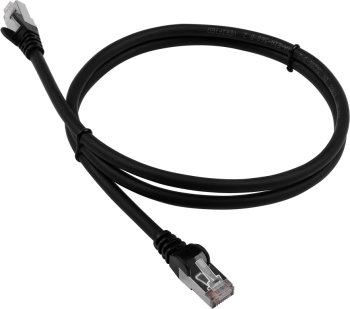 Кабель FTP Lanmaster LAN-PC45/S6-1.0-BK FTP RJ-45 вил.-вилка RJ-45 кат.6 1м черный LSZH