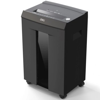 Уничтожитель бумаги Deli Laro-H ET098 серый (секр.P-7) фрагменты 8лист. 30лтр. скрепки скобы пл.карты CD