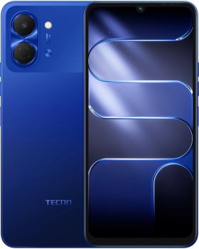Смартфон Tecno Spark Go 3 128Gb 4Gb синий моноблок 3G 4G 2Sim 6.75" 720x1600 Android 15 13Mpix 802.11 a/b/g/n/ac NFC GPS GSM900/1800 Protect microSD m