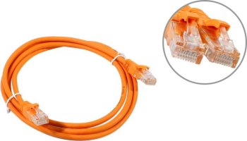 Кабель UTP Cabeus <PC-UTP-RJ45-Cat.5e-1.5m-OR-LSZH> Patch Cord UTP кат.5e LSZH, 1.5м, оранжевый <9522c>
