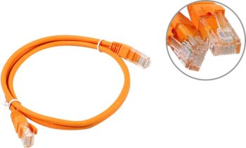 Кабель UTP Cabeus <PC-UTP-RJ45-Cat.5e-1m-OR-LSZH> Patch Cord UTP кат.5e LSZH, 1м, оранжевый <9521c>