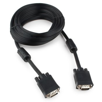 Кабель Gembird/Cablexpert VGA Premium, 15M/15M, 5.0м,черный,тройной экран, феррит.кольца CC-PPVGA-5M-B