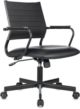 Кресло эргономичное Бюрократ CH Balance-Low черный экокожа низк.спин. крестов. металл