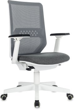 Кресло эргономичное Бюрократ MC-W611N серый TW SQU GR E9181_11 сетка/ткань крестов. пластик пластик белый