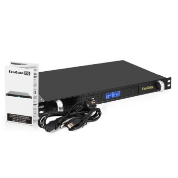 Источник бесперебойного питания Exegate EX297833RUS 1U ServerRM UNL-650.LCD.AVR.4C13.RJ.USB.1U <650VA/360W, LCD, AVR, 4*C13, RJ, USB, 1U, установка в
