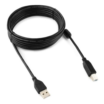Кабель Gembird USB 2.0 PRO для 4.5м AM/BM позол.конт., фер.кол., пакет CCF-USB2-AMBM-15