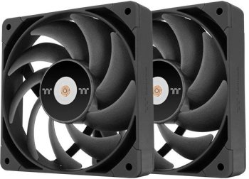 Вентилятор для корпуса Thermaltake Toughfan 14 Pro 140х140x25 черный 4-pin 31.6дБ (упак.:2шт) (CL-F160-PL14BL-A) Ret