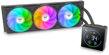 Система водяного охлаждения Thermaltake TH360-S V3 ARGB Soc-AM5/AM4/1200/1700/1851 черный 4-pin 37.8dB Al LCD 365W Ret (CL-W470-PL12SW-A)