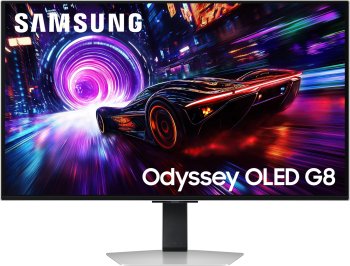 Монитор Samsung 32" Odyssey OLED G8 S32FG810SIXCI серебристый OLED LED 16:9 HDMI матовая HAS Piv 260cd 178гр/178гр 3840x2160 240Hz FreeSync Premium Pr