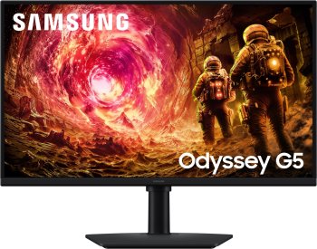 Монитор Samsung 27" Odyssey G5 LS27FG502EIXCI черный IPS LED 16:9 HDMI матовая HAS Piv 1000:1 300cd 178гр/178гр 2560x1440 180Hz G-Sync FreeSync DP QHD