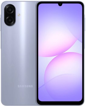 Смартфон Samsung SM-A075F Galaxy A07 128Gb 4Gb фиолетовый моноблок 3G 4G 2Sim 6.7" 720x1600 Android 15 50Mpix 802.11 a/b/g/n/ac GPS GSM900/1800 GSM190
