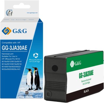 Картридж G&G GG-3JA30AE 963XL черный (58мл) для HP OfficeJet Pro 9010/9010e/9012/9012e/9014/9014e/9015/9015e/9016/9019/9019e/9020/9022/9022e/
