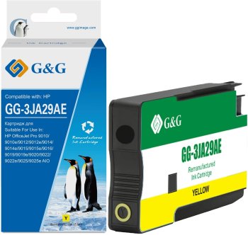 Картридж G&G GG-3JA29AE 963XL желтый (25.8мл) для HP OfficeJet Pro 9010/9010e/9012/9012e/9014/9014e/9015/9015e/9016/9019/9019e/9020/9022/9022