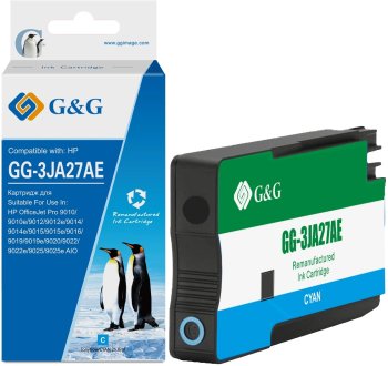 Картридж G&G GG-3JA27AE 963XL голубой (25.8мл) для HP OfficeJet Pro 9010/9010e/9012/9012e/9014/9014e/9015/9015e/9016/9019/9019e/9020/9022/902