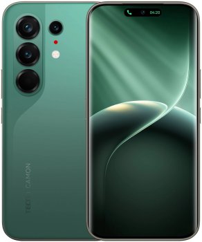 Смартфон Tecno Camon 50 Ultra 5G 256Gb 8Gb зеленый моноблок 3G 4G 2Sim 6.78" 1208x2644 Android 16 50Mpix 802.11 a/b/g/n/ac/ax NFC GPS GSM900/1800 GSM1