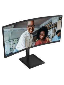 Монитор AOC 34" CU34E4CV 1500R, 21:9, VA, UWQHD, 4ms, 350cd, HDMI, DP, USB, USB-C, LAN, SPK, HAS