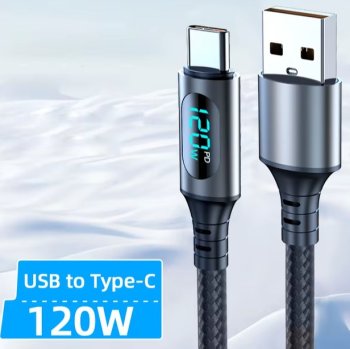 Кабель UGOURD USB C-C Thunderbolt 4, 40 Гбит/с, USB4, 240 Вт, 1,5м