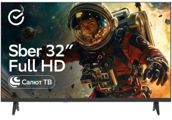 Телевизор-LCD Sber 32" SDX-32F3112 Салют ТВ Frameless черный FULL HD 60Hz DVB-T DVB-T2 DVB-C DVB-S DVB-S2 USB WiFi Smart TV