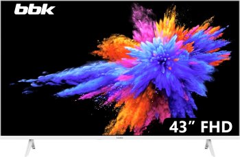 Телевизор-LCD BBK 43" 43LEM-1054/FTS2C (W) белый FULL HD 60Hz DVB-T2 DVB-C DVB-S2 USB (RUS)